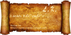 Lenkh Kázmér névjegykártya